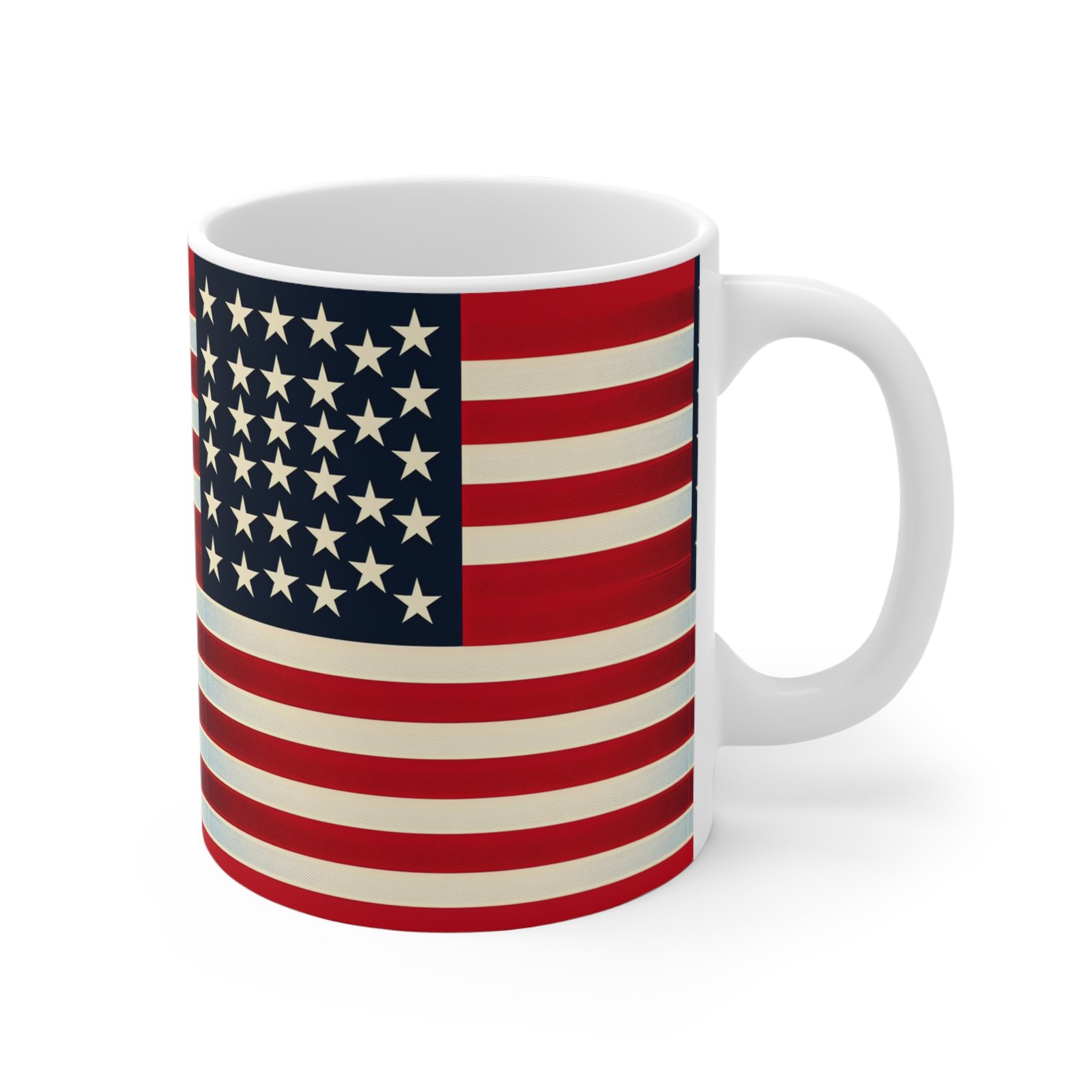 Patriotic Mug 11oz with American Flag Design - Microwave and Dishwasher Safe - Image 3