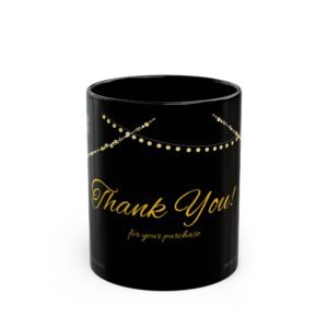 Elegant Thank You Mug - Perfect Coffee Cup, Office Decor, Holiday Present, Black Mug (11oz, 15oz)